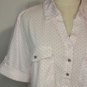 Pink Polka Dot Blouse